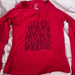 Girls 100th Day of School tshirt, 7/8